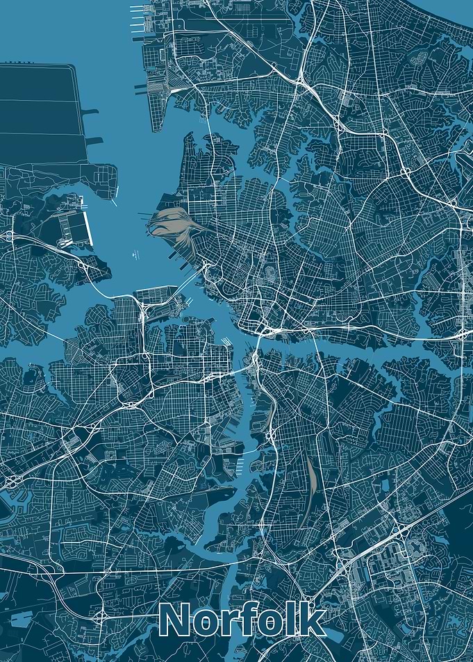 Norfolk City Map