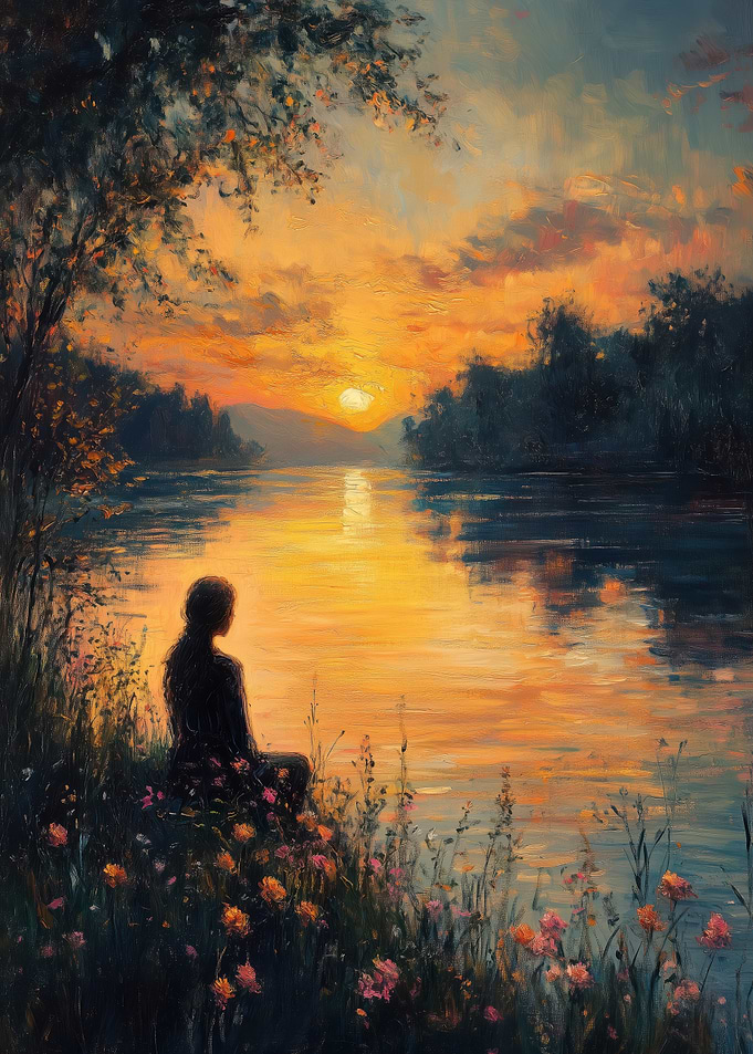 Sunset River Scene