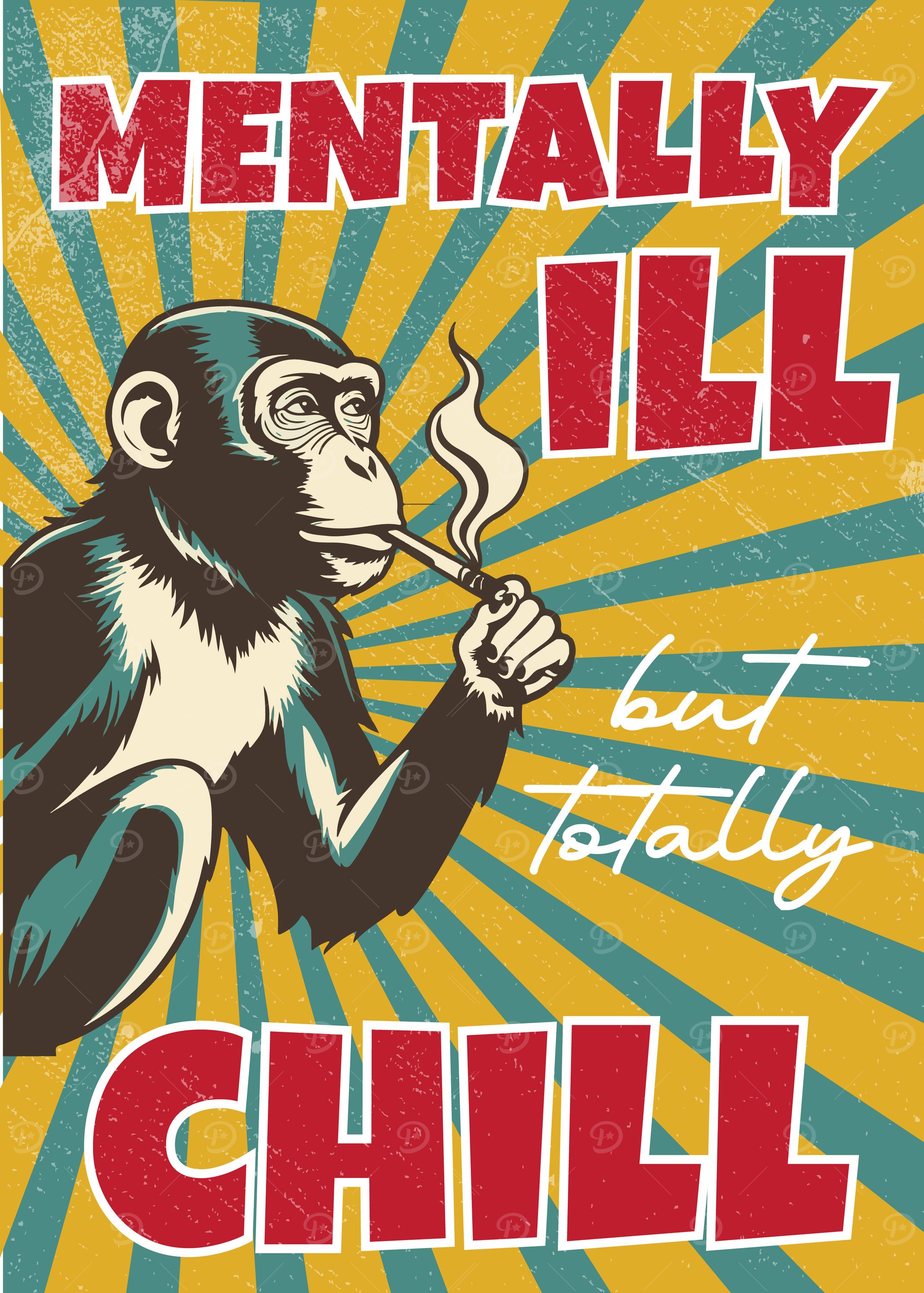Chill Monkey Poster