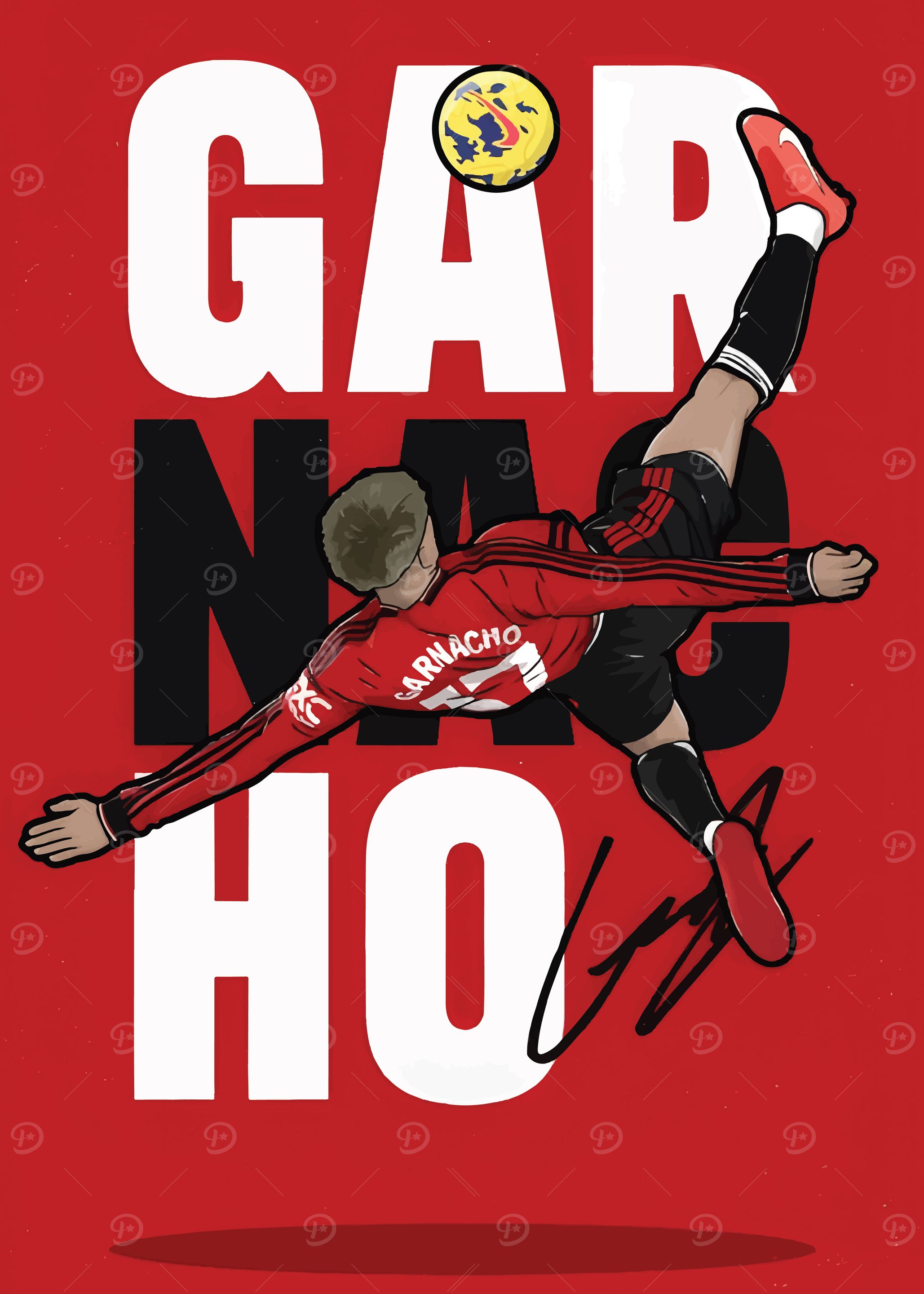 Garnacho Football Art