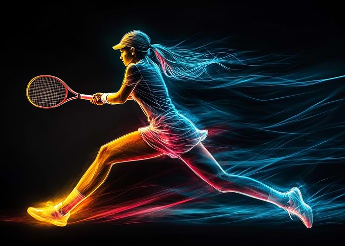 Tennis Player in Motion
