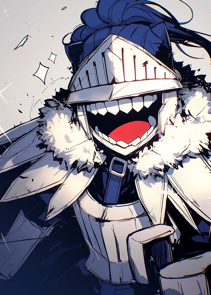 Smiling Knight Illustration