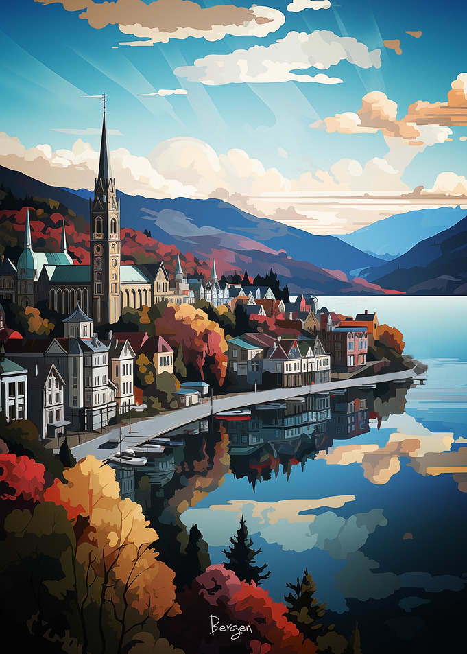 Bergen Oil Painting