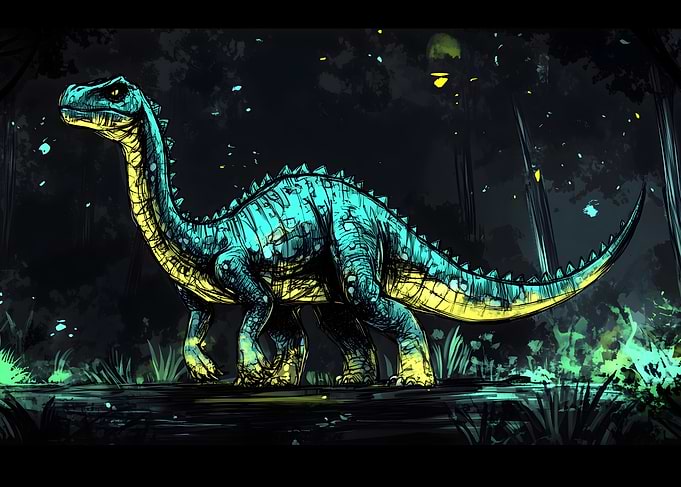 Dinosaur in Forest
