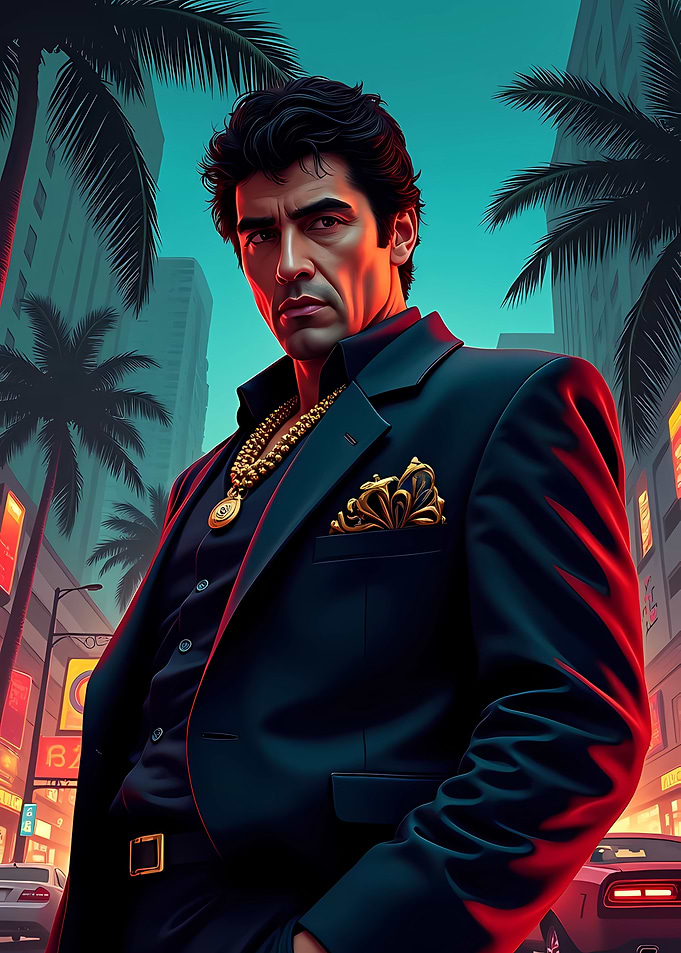 Miami Vice Inspired Art