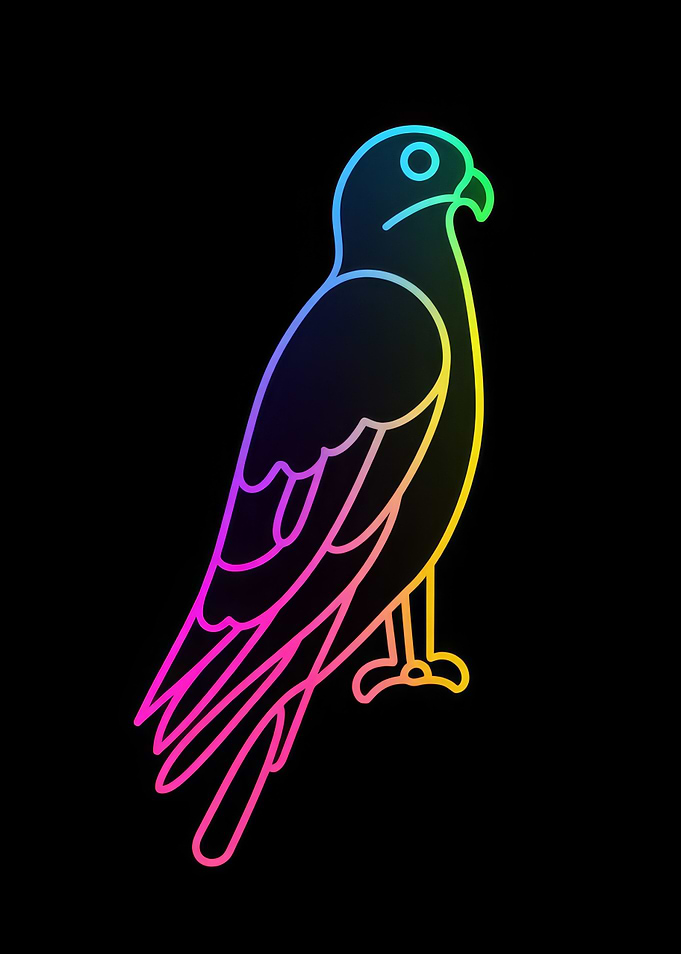 Rainbow Hawk Outline