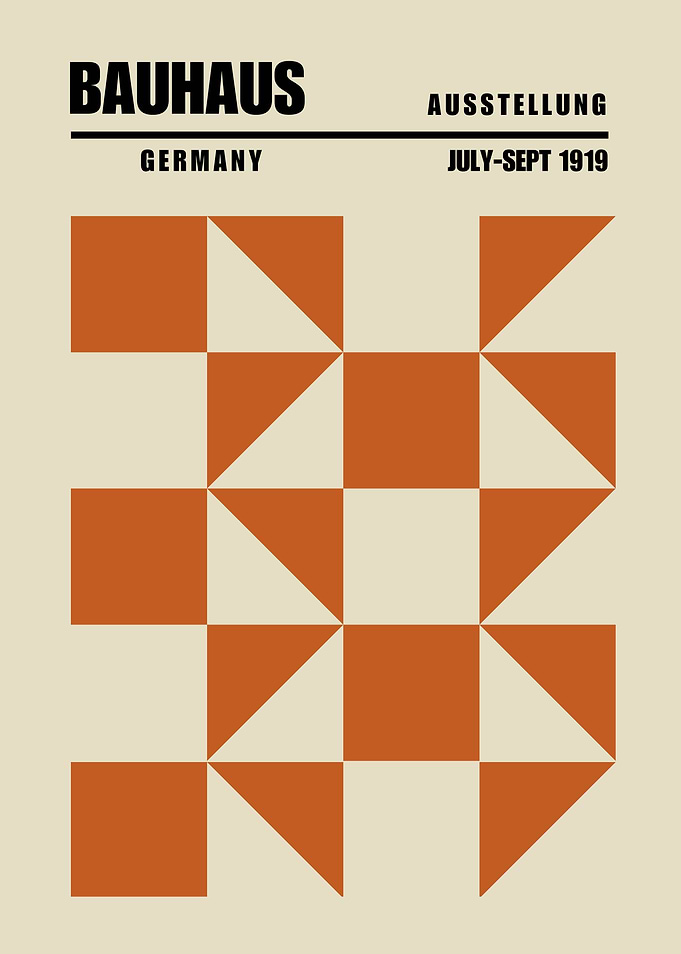 Bauhaus Geometric Poster