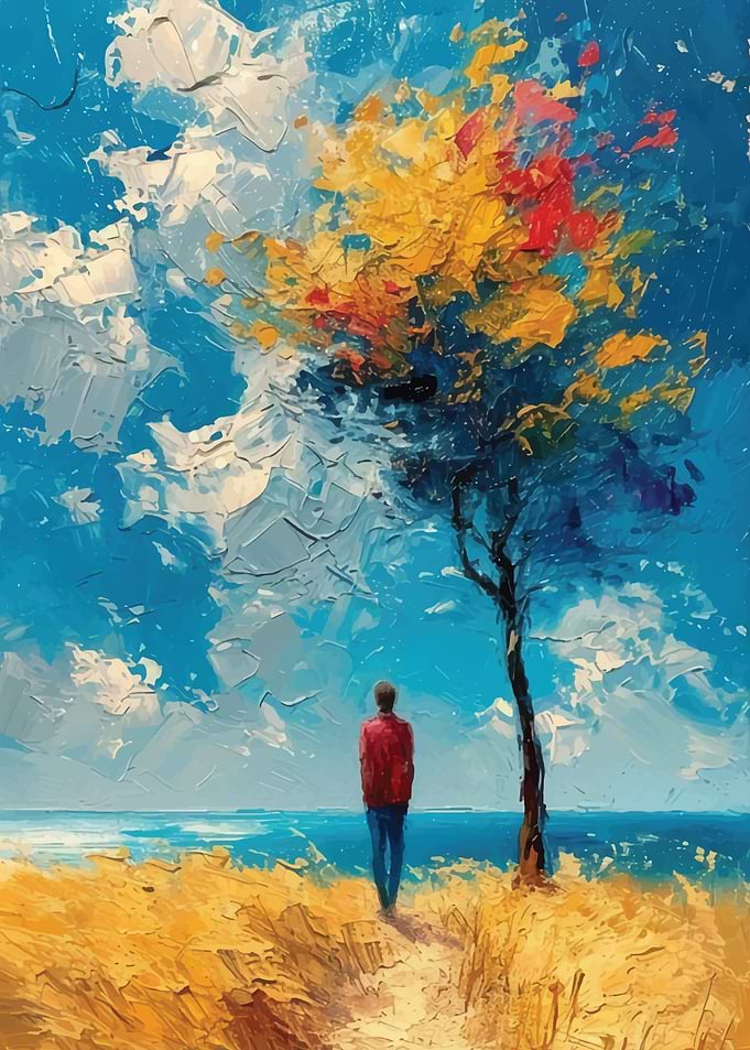 Man Contemplating the Sea