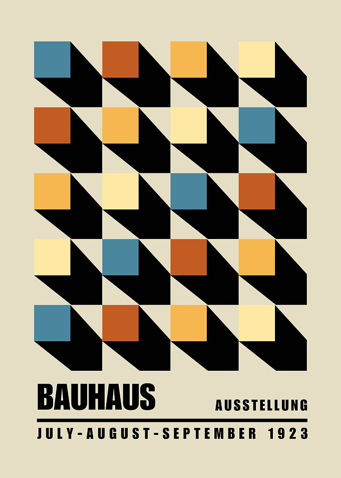 Bauhaus Geometric Poster