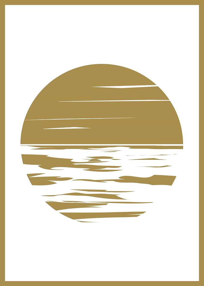 Golden Sunset Sea