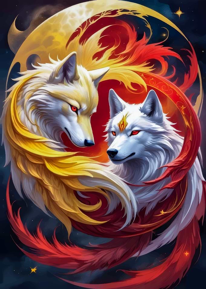 White Wolves and Celestial Flames