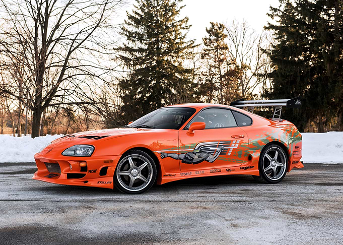Orange Supra with Custom Decals