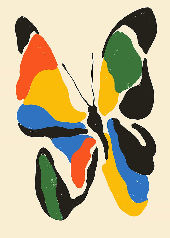 Abstract Butterfly Art
