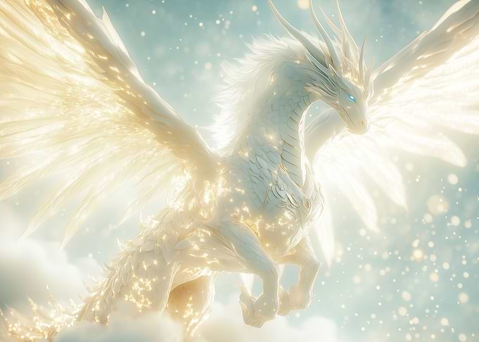 White Dragon Soaring