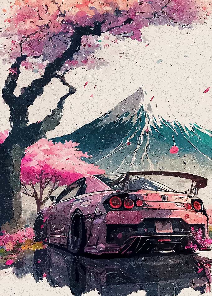Japanese Sports Car Art