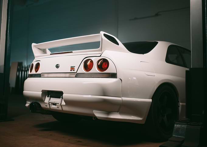 White Nissan Skyline GT-R