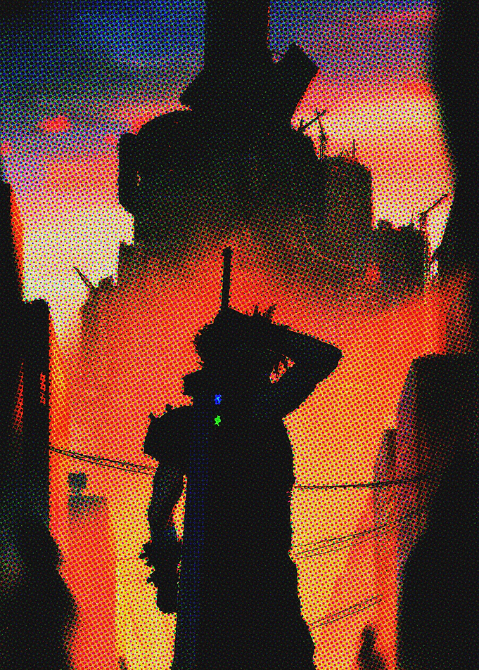 Silhouette in a Cityscape