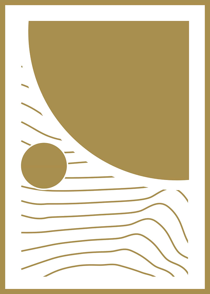 Abstract Gold Shapes