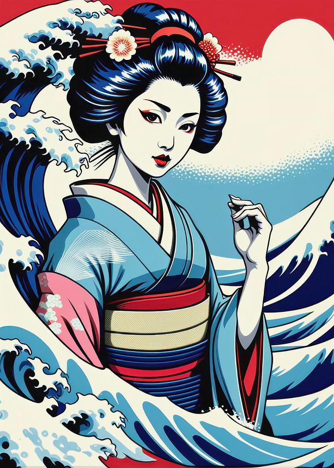 Geisha and the Wave