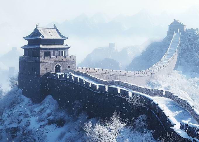 Great Wall of China in Winter