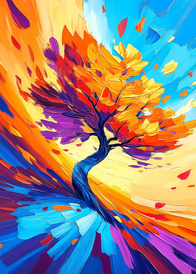 Abstract Tree Painting