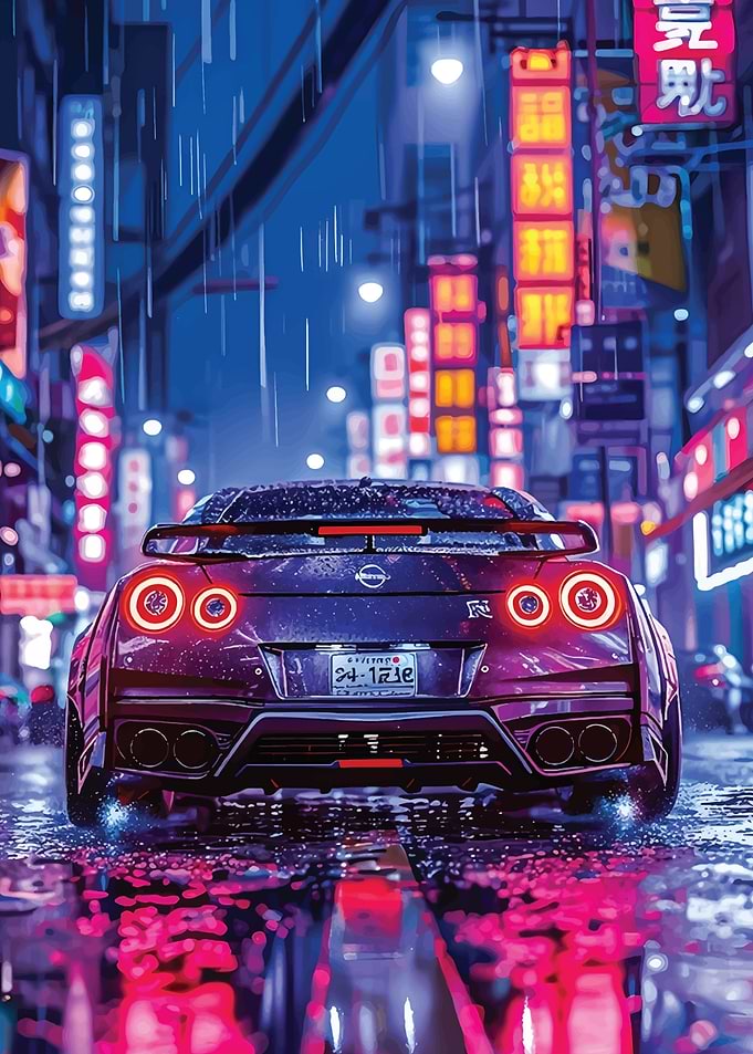 Nissan Skyline in Neon City