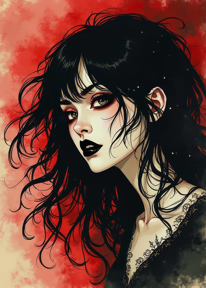 Dark-Haired Woman Portrait