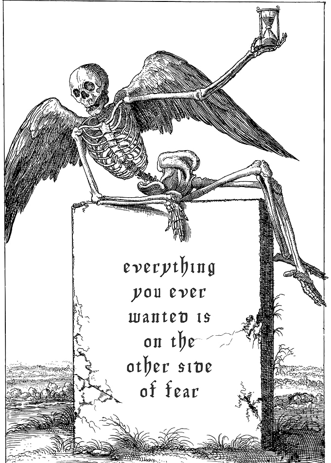Skeleton with Hourglass