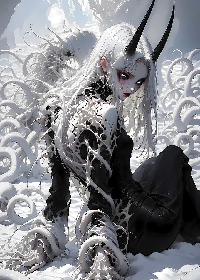 White-Haired Demon Girl