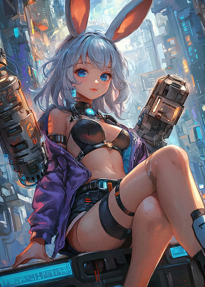 Cyberpunk Bunny Girl