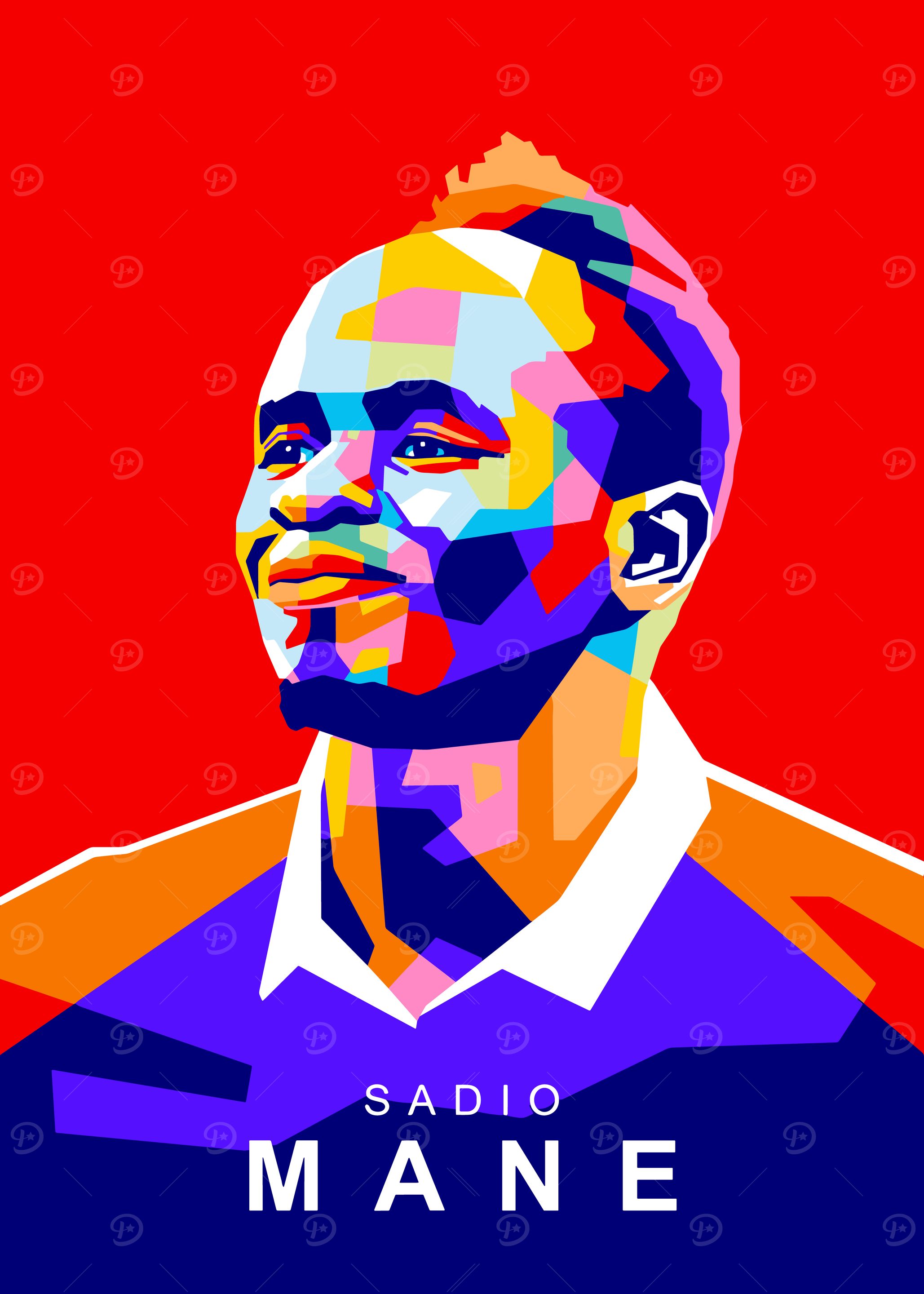 Sadio Mané Pop Art Portrait