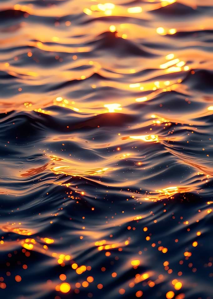 Golden Water Ripples