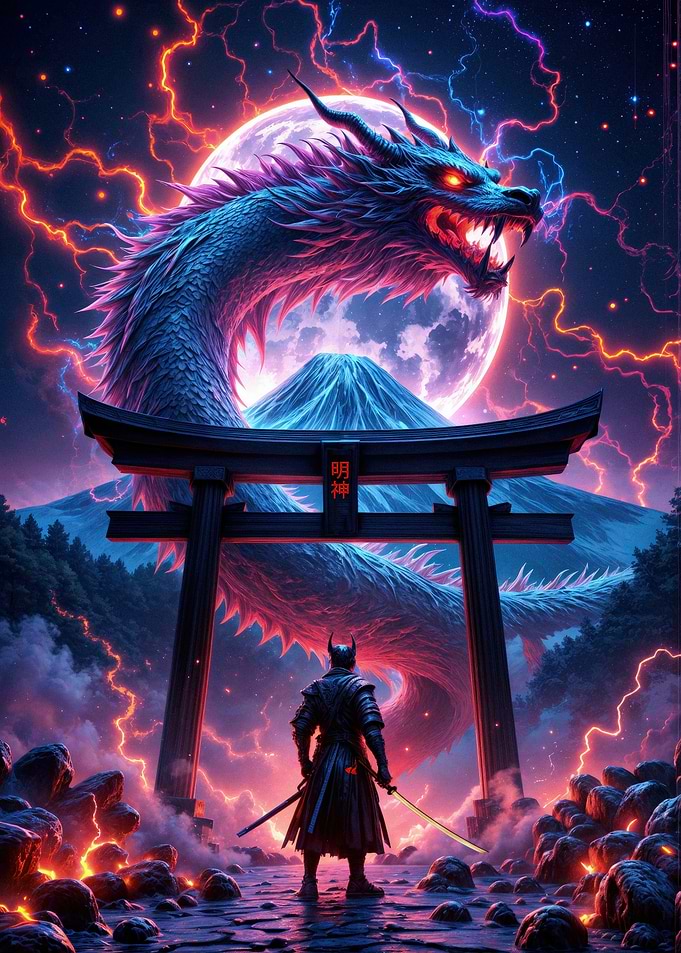 Samurai Dragon Super Moon