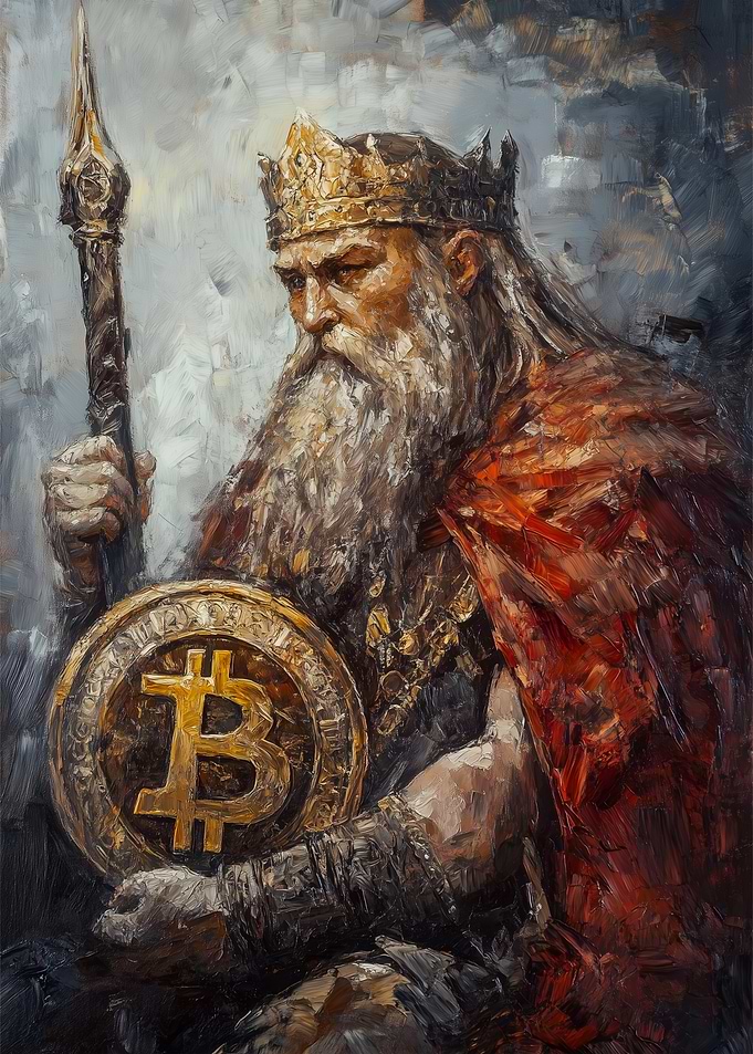 Bitcoin King Painting