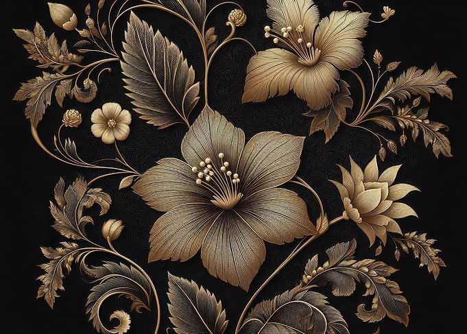 Gold Floral Design