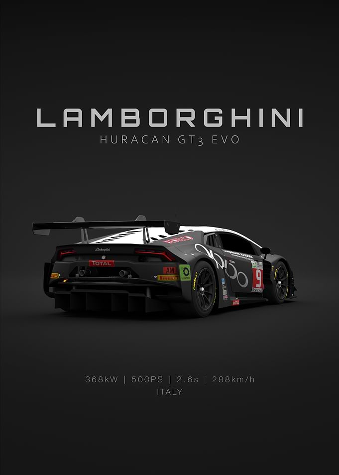 Huracan GT3 ACC No.9 Spa 24h - Back