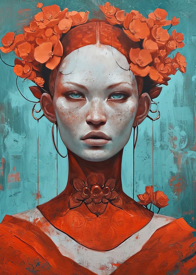 Woman with Flowers