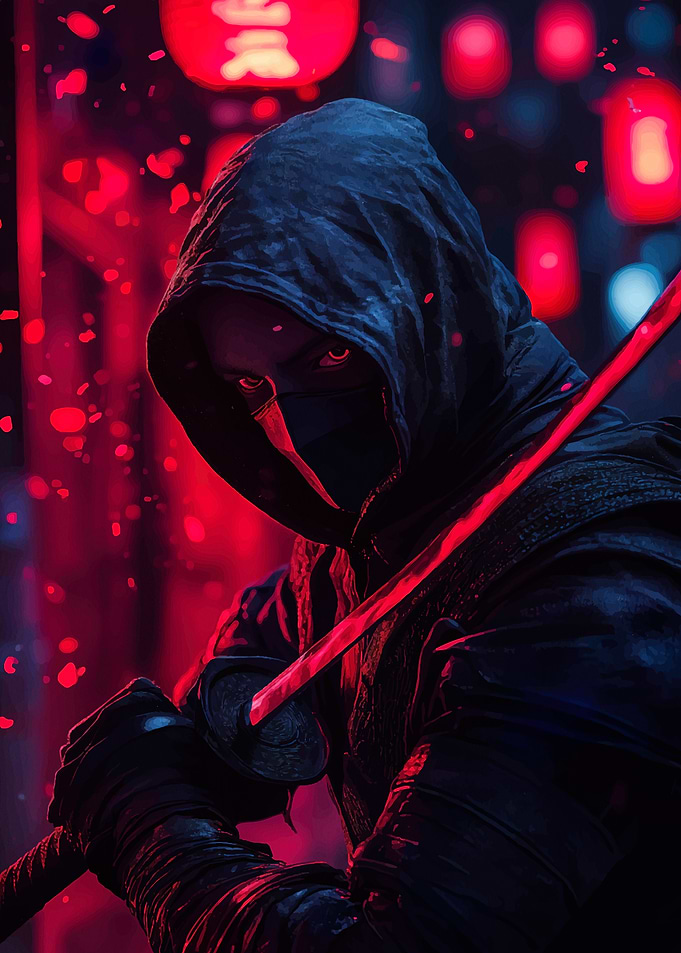 Cyberpunk Ninja Katana
