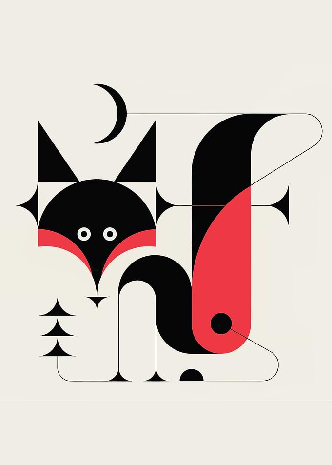 Geometric Fox Art
