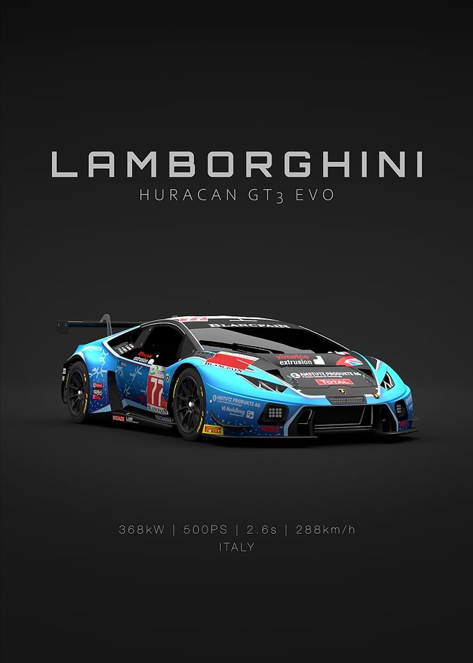 Huracan GT3 No 77 - Front - Specs