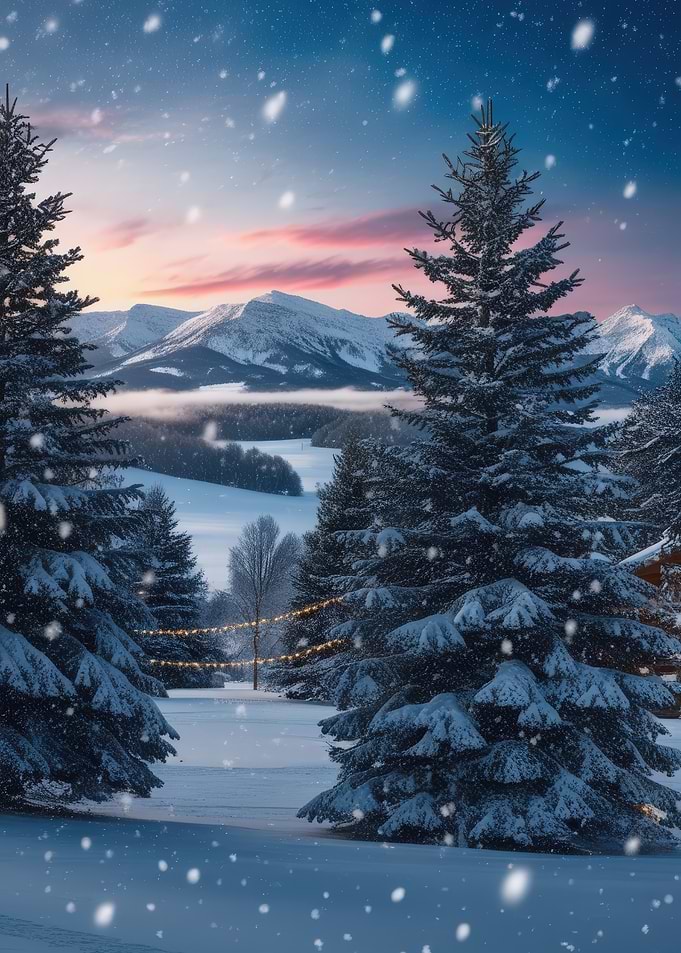 Snowy Mountain Landscape
