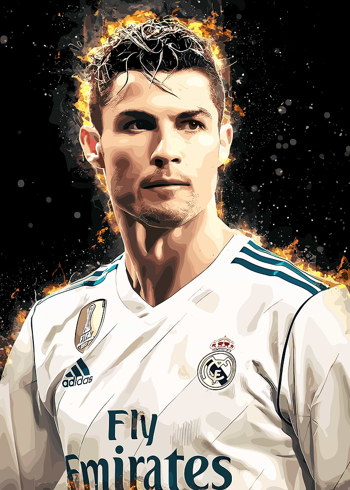 Cristiano Ronaldo Fire Art