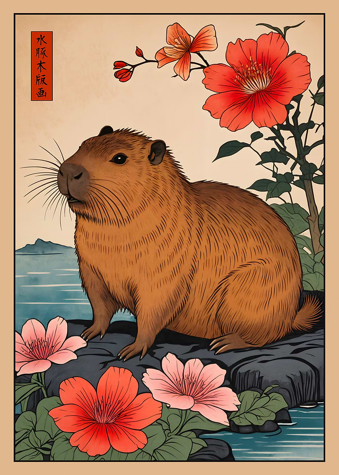 Capybara Japanese Art