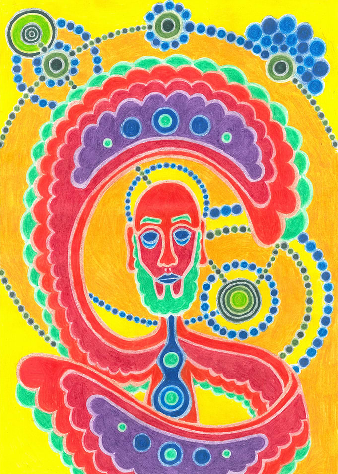 Abstract Portrait with Circles