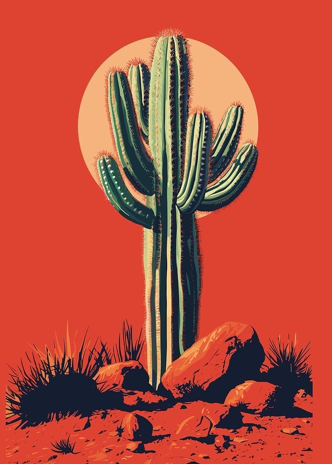 Saguaro Cactus at Sunset