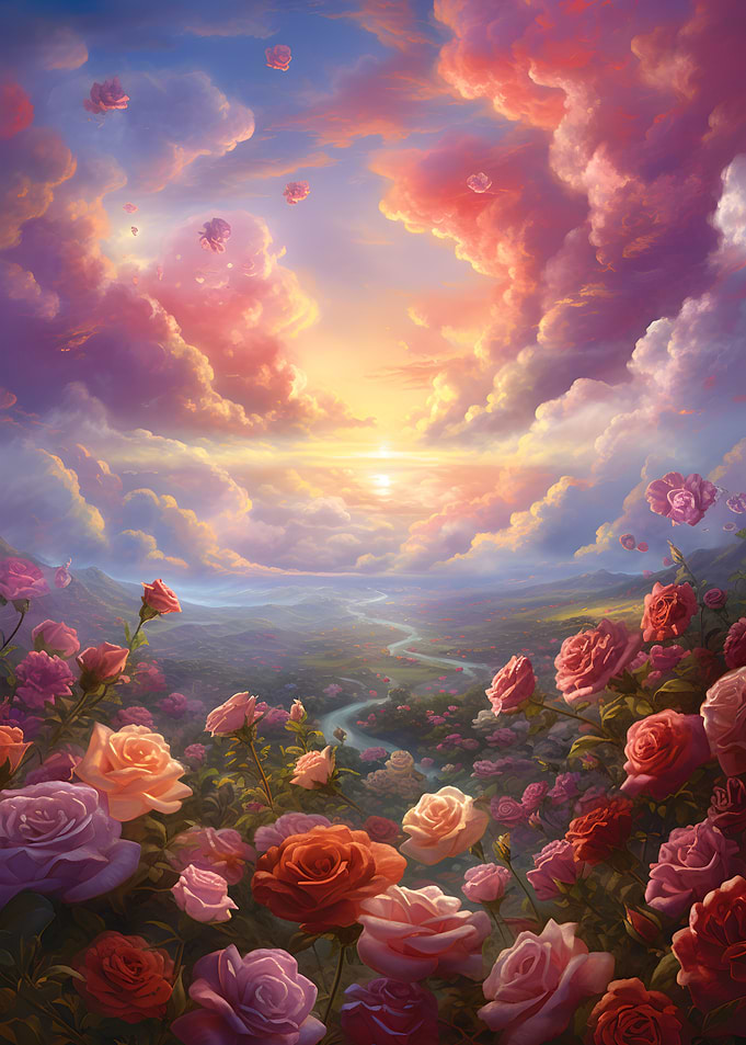 Rose Garden Sunset