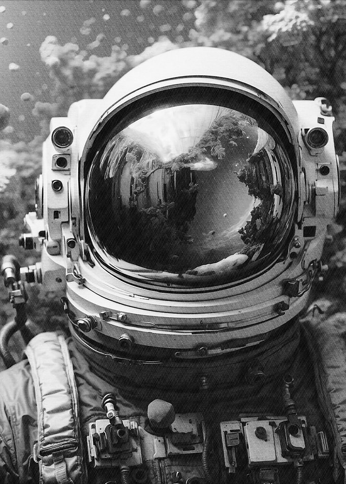 Astronaut Helmet Reflection
