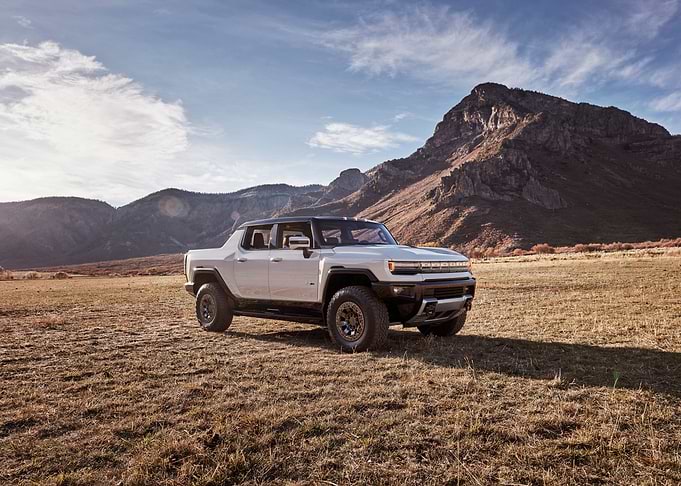 White Electric Pickup Truck
