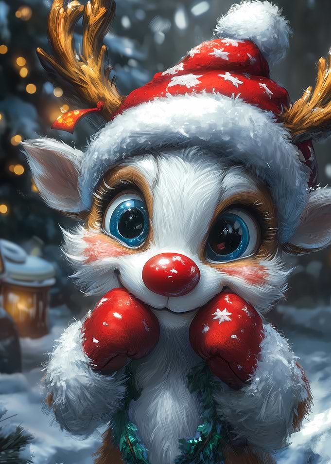 Cute Christmas Reindeer Funny