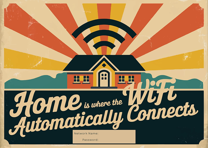 Home WiFi Retro Poster